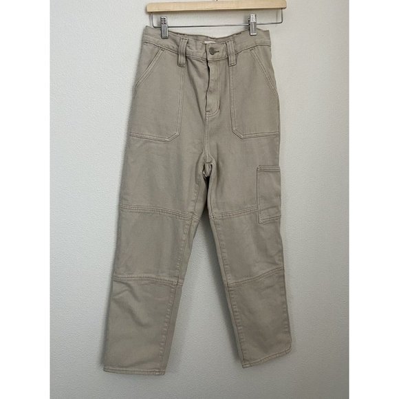 PacSun Denim - pacsun jeans Women size 28 Tan Baggy Cargo Excellent 100% Cotton
